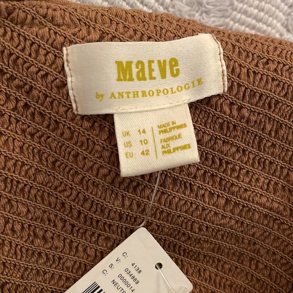 *NWT* Anthropologie Maeve Ruffled Smocked Crop Top - Picture 5 of 10